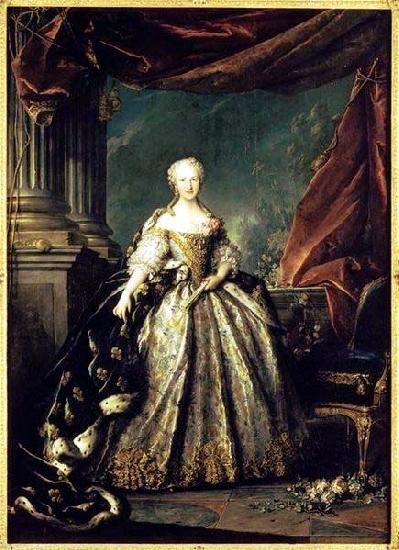 Louis Tocque Portrait of Maria Teresa of Spain as the Dauphine of France oil painting image